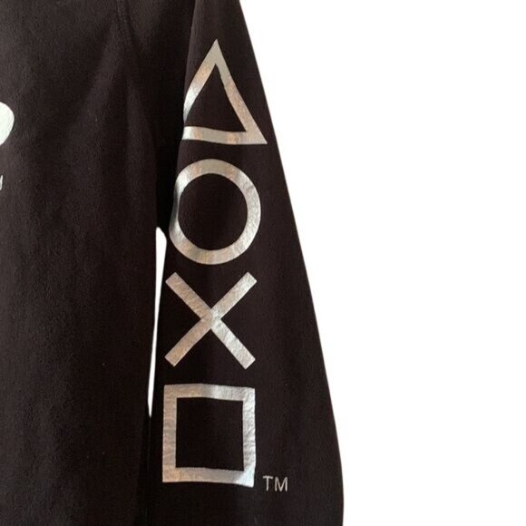 H&M PlayStation Black Full-Zip Jacket Kids 10-12 Logo Design Long Sleeve Officia - Picture 5 of 7